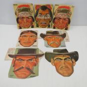 7 Vintage Wheaties Lone Ranger masks