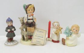 3 Vintage Goebel & 1 Ljung Souvenir figurines