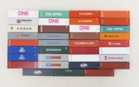 35 Assorted HO 40' Shipping Containers