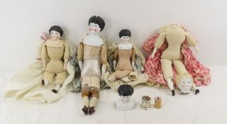 China Head Low Brow Distressed Dolls & Parts