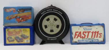 4 Hot Wheels & Matchbox Car Cases Full, 80+ Cars