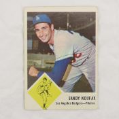 1963 Fleet Sandy Koufax Baseball card