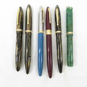 6 Shaeffer's White Dot Fountain Pens