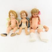 Shirley Temple & 2 Other Vintage Dolls
