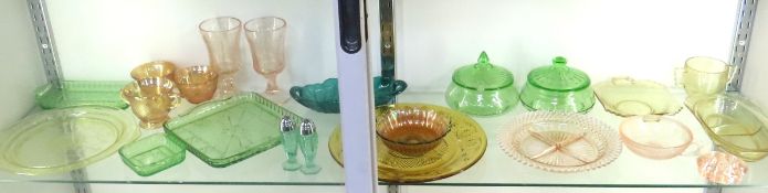 Collection of vintage Depression Glass