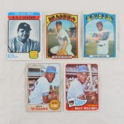 5 vintage Baseball star cards