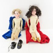 Antique Bisque Head Peter Scherf & Unmarked Doll