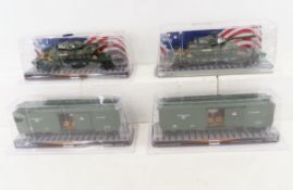4 Menard's Golden Line Army Train Cars