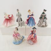 4 Royal Doulton lady figurines
