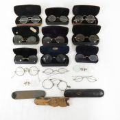 Collection Of Vintage Eyeglasses, Some With Cases