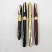 4 Shaeffer's White Dot Fountain Pens with 14k NIBS