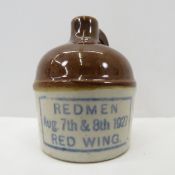 Red Wing mini jug REDMEN Aug 7th & 8th 1927