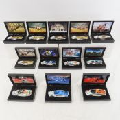 12 collector knives in cases