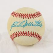 Eddie Mathews autographed Baseball in holder