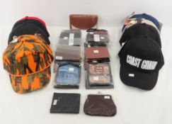 New wallets & snapback caps