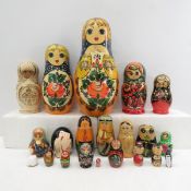 Ukrainian and Other Wood Matryoshka Nesting Dolls