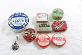 Vintage Assorted Advertising Tins & Pencil Clip
