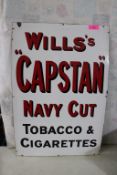 Will's Capstan Navy Cut Tobacco Porcelain Sign