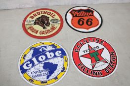 4 Gasoline Metal Signs