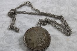 1921 Morgan Silver Dollar Brooch or Pendant