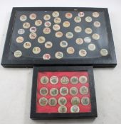 2 Riker Cases of Old Cigarette Flag & Country Pins