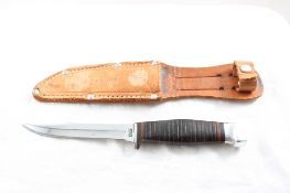 Case Fixed Blade Knife in Leather Sheath
