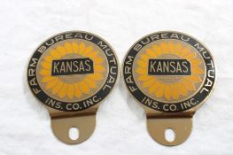 2 Farm Bureau Kansas License Plate Toppers