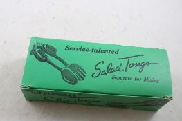Tupperware Jadeite Green Salad Tongs #113 in Box