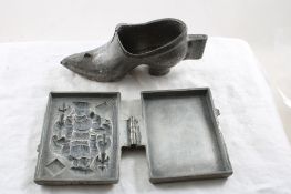 2 Ice Cream/Candy Molds Cast Metal/Pewter