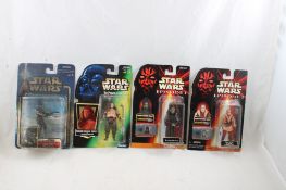 4 Star Wars 1990s & 2002 Figures New on Cards
