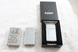 2 Zippo Pinstripe Zippo Lighters & Fishing Lighter