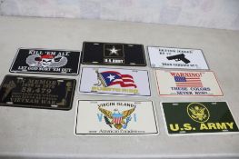 8 Military & Travel Fantasy License Plates
