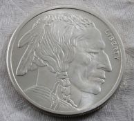 1 ozt .999 Silver Buffalo Round- Golden State