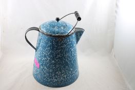 Blue Swirl Graniteware Cowboy Coffee Pot