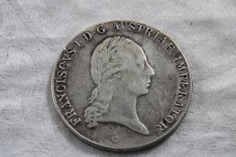 1822 Austrian Silver Thaler 83.3% Silver