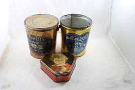3 Advertising Buckets/Tins