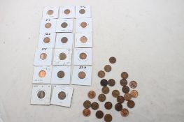 35 Lincoln Cents Carded & Loose