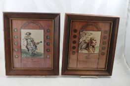 Framed 10 Mercury Dimes, 10 Indian Head Cents