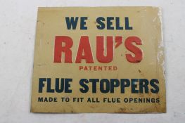 Rau's Flue Stoppers Metal Sign