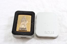 1996 Cigar Store Indian Brass Zippo Lighter NOS