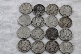 16 Mercury Silver Dimes