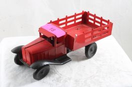 Vintage Pressed Steel Stake Truck