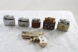 6 Lighters Modern Angel Pistol, Omega, Penguin