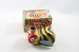 Tin Friction Queen Bee Toy in Box Japan A1