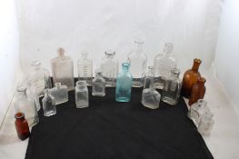 Antique Bottles Lot Medicine, Liquor, & Others