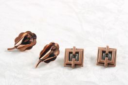 2 Pr. Renoir Copper Screw back Earrings