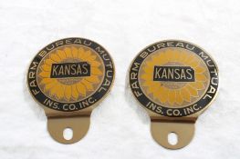 2 Farm Bureau Kansas License Plate Toppers