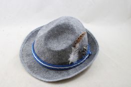 Post WW2 Austrian Alpine Braided Hat Pins/Feather