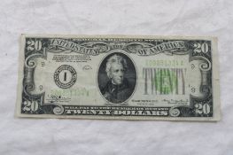 1934 $20 US Federal Reserve Note