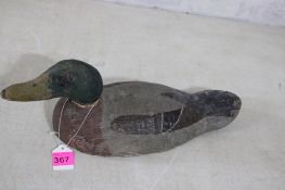 Old Wood Duck Decoy Glass Eyes 16